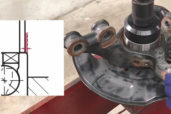 Wheel Bearing Replacement - Use a suitable tool that comes in contact with only the end face of the outer ring of the wheel bearing